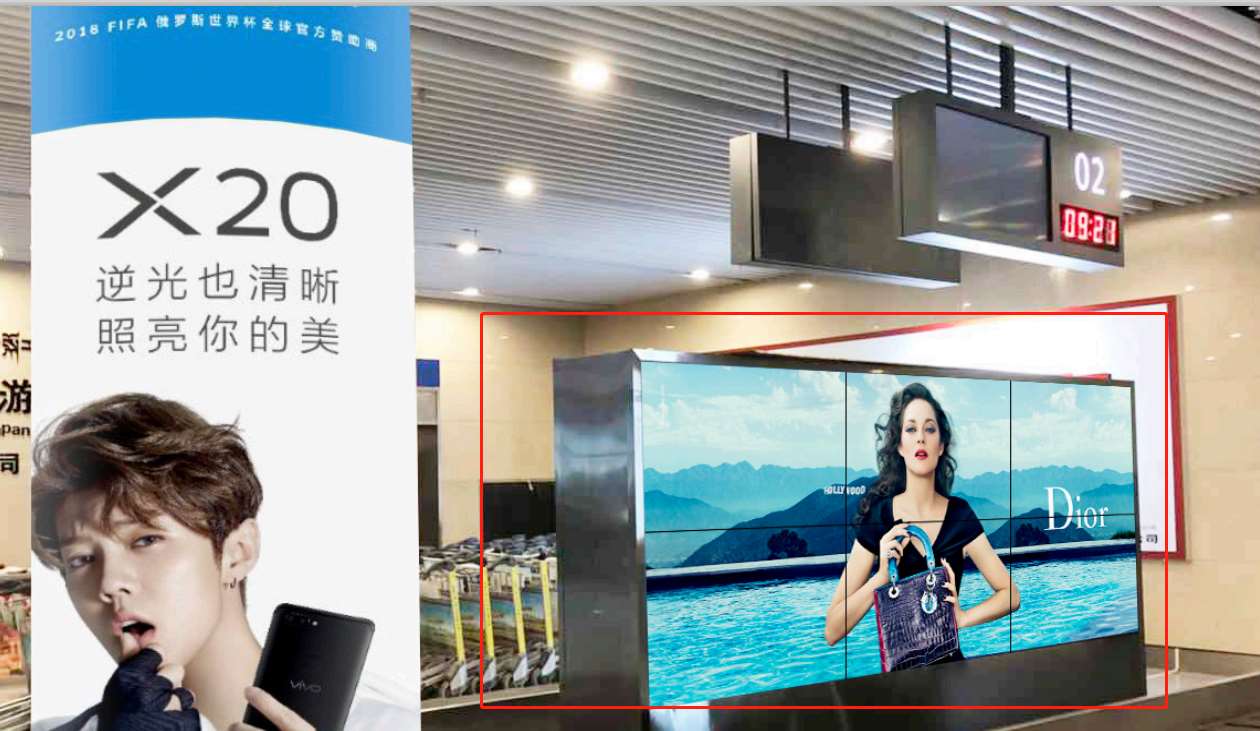 西藏林芝机场行李提取厅LED广告